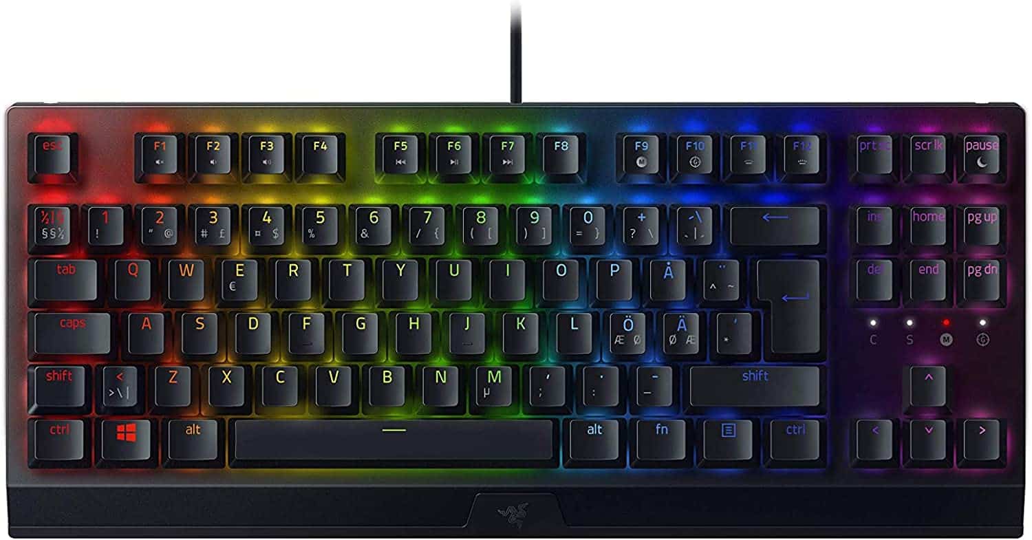 Razer BlackWidow V3 Razer Green Switch, SWE, must, RGB - Mehaaniline klaviatuur