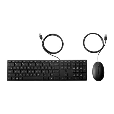 HP 320MK USB Wired Mouse Keyboard Combo – Black – US ENG