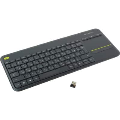 LOGITECH Wireless Touch Keyboard k400 Plus – INT BLACK