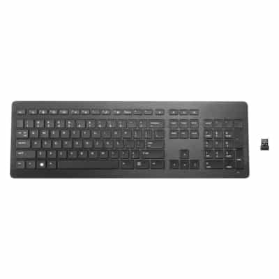 HP Premium Anodized Aluminium Wireless Keyboard – Black – US ENG