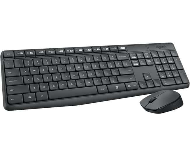 LOGITECH MK235 wireless Keyboard + Mouse Combo Grey – (US)