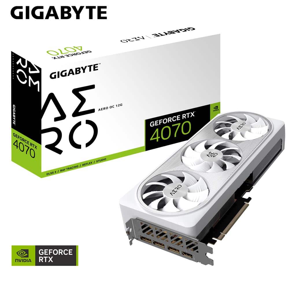 Graphics Card|GIGABYTE|NVIDIA GeForce RTX 4070|12 GB|GDDR6X|192 bit|PCIE 4.0 16x|GPU 2565 MHz|1xHDMI|3xDisplayPort|GV-N4070AEROOC-12GD