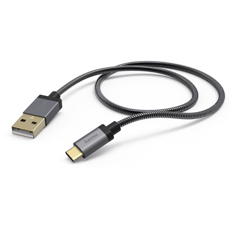 Kaabel Hama USB A – USB C, 1,5m, hall