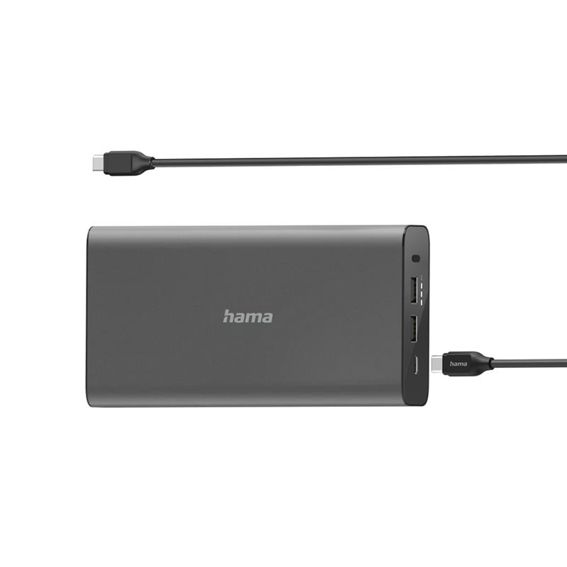 Hama Universal USB-C Power Pack, 26800mAh, Power Delivery (PD)