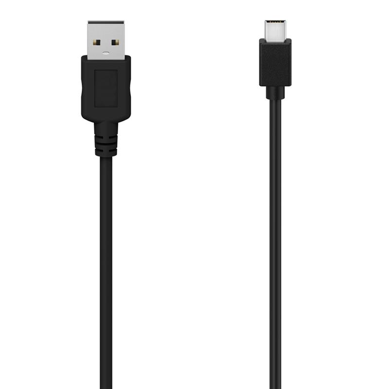 Kaabel Hama USB A – USB mini, 1,5m, kullatud, must