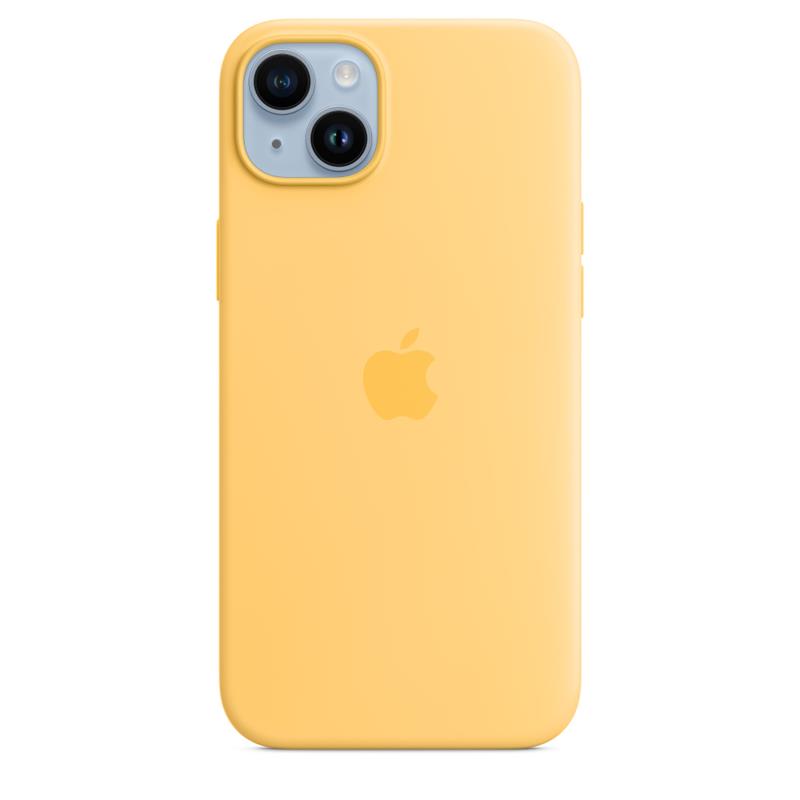 iPhone 14 Plus Magsafe silikoonümbris, kollane