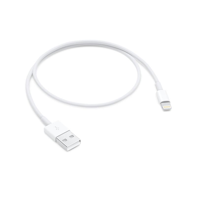Kaabel Apple USB A – Lightning, 0,5m, valge