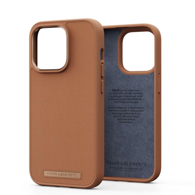 njord  Genuine Leather Case for iPhone 14 Pro (Cognac)