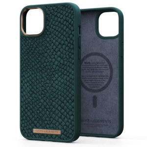 njord  Salmon Leather Magsafe Case iPhone 14 Plus (green)