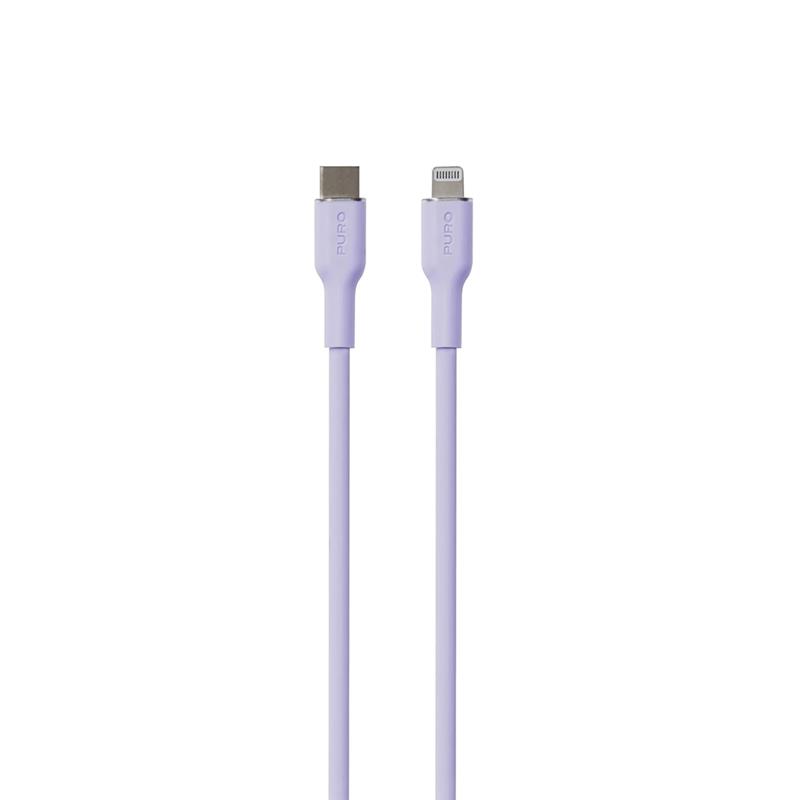 Kaabel Puro Soft USB-C/Lightning, 1,5m, lavendel