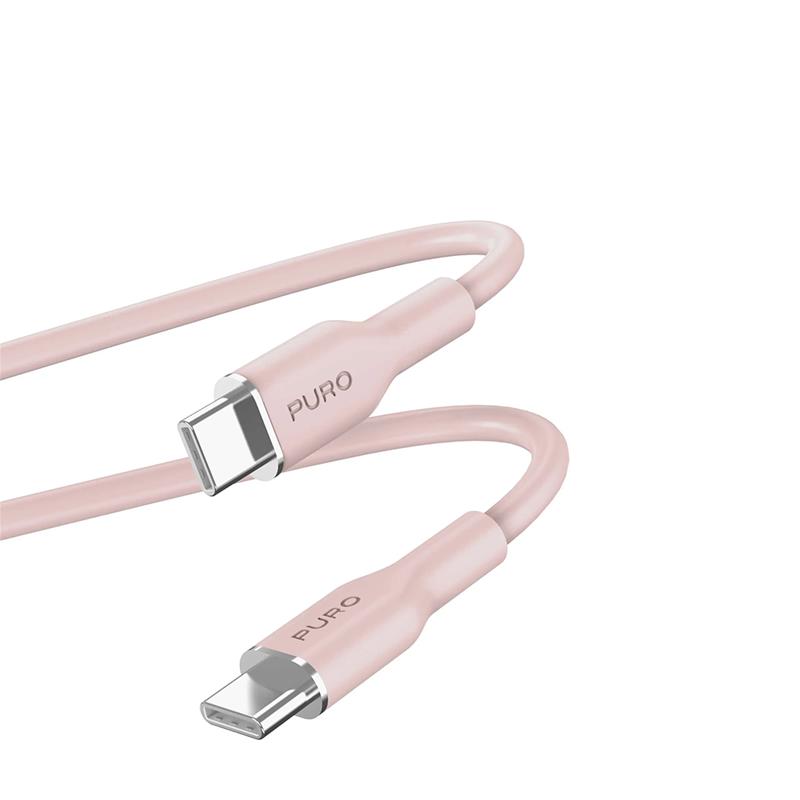 Kaabel Puro Soft USB-C/USB-C 1,5 m, roosa