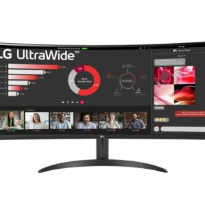 LCD Monitor|LG|34WR50QC-B|34″|Curved/21 : 9|Panel VA|3440×1440|21:9|100Hz|Matte|5 ms|Tilt|Colour Black|34WR50QC-B